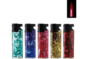 SEPILO 5X Sturmfeuerzeug Turboflamme Turbofeuerzeug Top Motive Turbo Flamme Feuerzeug mit Schutzkappe absolut windfest Gasfeuerzeug nachfüllbar (Mirror Hearts - 3D reflektierend)