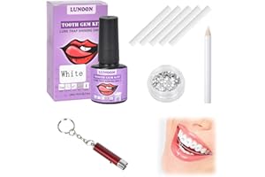 MIKIHAT Zahnschmuck Set DIY Zahn Edelstein Kit Mit Kleber Zahnstein Schmuck em Kit Zahnschmuck Dekorations Set, Zahnstein Schmuck Tooth Crystal Kit, für Reflektierende Zahnverzierungs-Dekoration (Weiß)