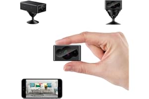 SZNFH Mini Cámara WiFi, Cámara Espía Oculta Portátil, Cámara de Vigilancia Interior HD, Vigilancia Remota a través de App Live Streaming con Detección de Movimiento para Hogar y Oficina.