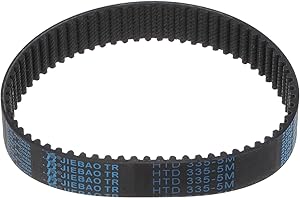 sourcing map HTD-5M Gummi Zahnriemen 335mm Umfang x 20mm Breite x 3,6mm Höhe, 67 Zähne Gummizahnriemen Keilriemen Antriebsriemen geschlossen Zahnriemenscheiben, 5mm Steigung