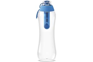 Dafi Gourde Filtrante Transparente | 1 Filtre à Charbon Actif | 0,3 L | Réduit le Chlore et Autres Impuretés Organiques Pour une Eau du Robinet plus Pure | Sans BPA | Gourde Sport | Bouteille d'eau