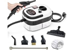 EAFCAuto Limpiadores a vapor portátiles de alta temperatura y presión de 2500 W, para aire acondicionado, campana de cocina, máquina de limpieza a vapor para automóviles, limpieza de pisos (Blanco)