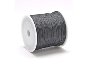 BEADSVISION (Grundpreis1m=0,18€) 10m Makrameeband schwarz rund 0,8mm Nylon Kordel Schmuckkordel Flechtkordel knüpfen Garn Farbwahl (Schwarz #10)