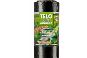 ICLEANERS Telo PACCIAMATURA PACCIAMANTE Prodotto in Italia, 100% Materia Plastica Riciclata Brevettata, Senza Fori POLIETILENE per Copertura Terreno, COMPRA Italiano (100 Metri x 1)