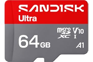 SANDISK Ultra microSDXC UHS-I Card + SD Adapter, (upp till 145 MB/s läshastighet, Full HD-video, V10, U1, C10, A1) För