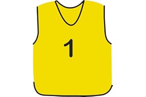 PROSTYLE SPORTS NUMBERED FOOTBALL MESH TRAINING SPORTS BIBS Pack of 7 (1-7 OR number of your choice)-Back only