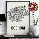Bochum Buchstabenort Schwarz auf Naturweiß