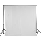 Amazon Basics Professional White Screen Backdrop Cloth (8x9 ft) | Suitable for Photography, Photoshoot, Product Photography, 