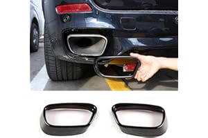 DIYUCAR Silenziatore per tubo di scarico in acciaio inox, per X5 F15 2014-2018 X6 F16 2015-2019, nero (versione M Sport)