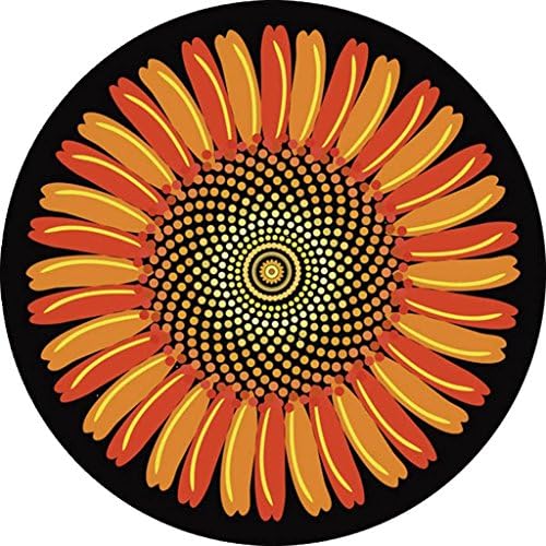 GCCI Rug Sunflower Rug round Mat Study Computer Chair Blanket Personalized Coffee Table Bedroom round Home Basket,68*68cm
