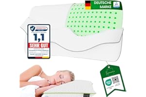 ‎LIMARMO Limarmo Orthopädisches Nackenstützkissen für 80x40, 800x400 mm, viscoelastisches Kissen, Visco Kopfkissen, Kissen, Nackenkissen Memory-Schaum, Viscoschaum, Schlafen,weiß (710 x 420 x 130 mm)
