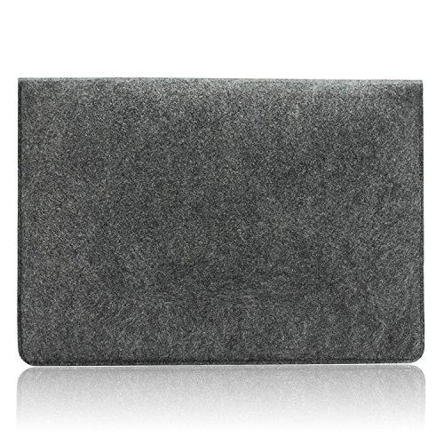 Lavievert Filz Laptoptasche , Handgefertigte Schutzhülle mit Gelbem Elastischem Band für 15 Zoll MacBook Pro / Pro Retina (15 Zoll, Gelb) - 4