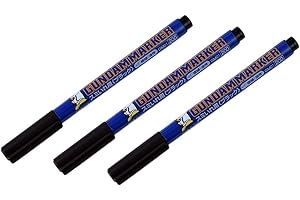 GSI Creos - Pennarelli Gundam Sumi-IRE colore nero punta ultra fine tipo GM01 [set di 3]