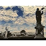 Parkhotel Bremen Hollersee Radisson Blu - Linolschnitt, von Hand einzeln gedruckt, etwa 15x20cm, Limitiert auf 10 Stück, nicht nachdruckbar