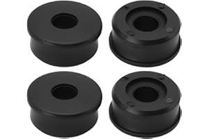 ECSiNG 4pcs 35mm to 1/2" Reducer Bushes Wheel Barow Wheel Spacers Replacement Reducer Bushes fit 35mm Wheelbarrows Plastic Black