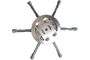 Ellxen Stahldraht-Rasentrimmerkopf, Schneider-Freischneider-Draht-Unkrautklinge für Garten-Rasentrimmerkopf-Rasenmäher-Elektrowerkzeug (6 Kopf)