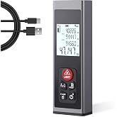 Laser Meter &ndash; Hychika Rechargeable Type-C Laser Rangefinder 60M Portable Digital Distance Meter with LCD Display, Calculation