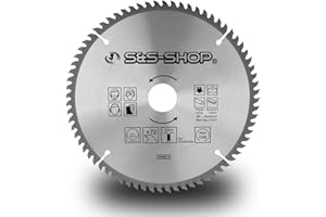 S&S-SHOP Hoja de sierra circular para aluminio y plástico, diámetro 210 x 30 mm, 72 dientes, metal duro, para sierra circular, sierra de inmersión, uso universal