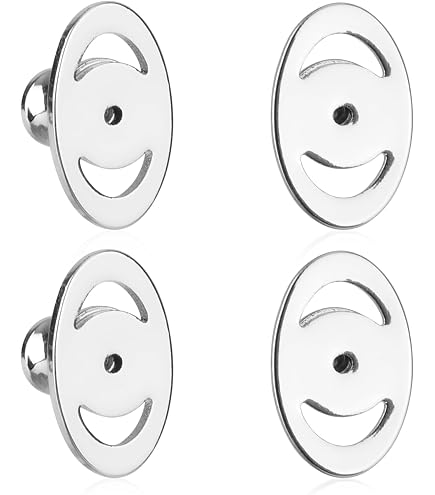 VILLCASE Ohrstecker Verschluss Set – 100 Stück 925er Silber Schmetterlinge & 100 Transparente Silikon Stopper