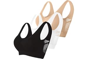 Memoryee Sujetadores Deportivos con Almohadilla para Mujer Impacto Medio Talla Plus para Pechos Grandes Push Up Sin Costuras Transpirable para Yoga Correr Top Corto