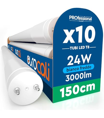 Tube LED T8 150 Cm 24W 150 Lm/W Blanc Froid 6000K-8000K - Haut Rendement Éclairage Professionnel