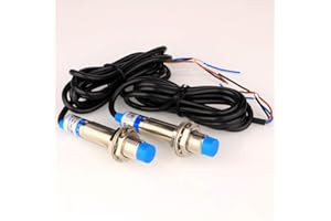 Gebildet 2pcs Commutateur de Détection de Capteur de Proximité Inductif en Métal, Détecteur LJ12A3-4-Z/BX 4mm 6-36VDC 300mA NPN Normalement Ouvert (NO) 3Fils