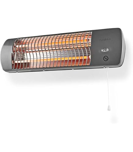 Termoventilatore Eurom Per Bagno E Patio 1200W - Riscaldatore Elettrico A Parete Con 2 Livelli - Resistente Agli Spruzzi E A Risparmio Energetico