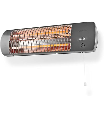 Termoventilatore Eurom Per Bagno E Patio 1200W - Riscaldatore Elettrico A Parete Con 2 Livelli - Resistente Agli Spruzzi E A Risparmio Energetico