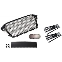 Calandre Nid D'abeille Noir Mat Pour Audi A3 8P (2008-2013) - Avec Grilles & Support Logo