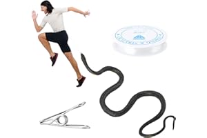 JRJRN 110cm Farce de Serpent pour Le Golf, Farce de Serpent avec Clip de Ficelle, Kit de Farces pour Serpents, Faux Serpent Réaliste pour Adultes Enfants