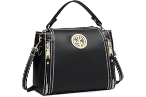 Miss Lulu Women Handbags Pu Leather Small Top Handle Tote Cross Body Bag Womens with Light Golden Hardware