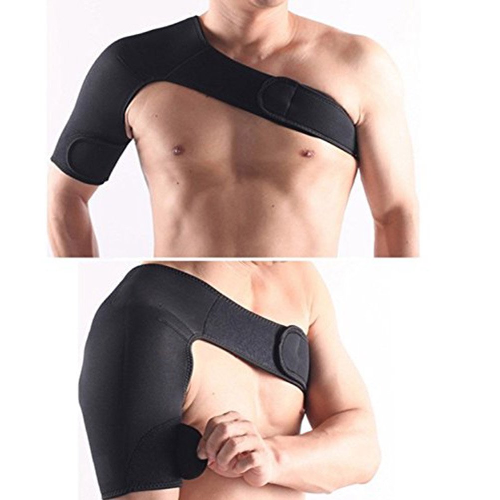 VORCOOL-Hombrera-Deportiva-Ajustable-Protector-Hombro-Derecho-Negro