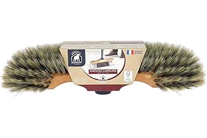ELEPHANT ÉLÉPHANT Maison - Balai Demi-tête Soie Origine - Fibres Naturelles Souples et Nerveuses - Monture en Hêtre Solide et Esthétique - Idéal Pour Sols en Relief - Haute Qualité - Fabriqué en France