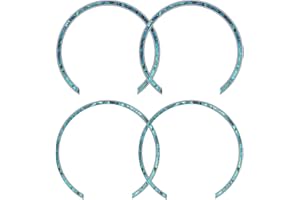 LONSVTTU 4 Stück Gitarre Schallloch Aufkleber, Schallloch Rosette Inlay,Gitarre Schallloch Aufkleber, Schallloch Rosette Inlay Schallloch Aufkleber für Akustische Klassische Gitarre Teile Zubehör Stickers