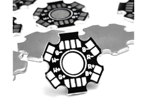 ‎CHANZON CHANZON 25 Stück 1W 3W 5W LED Kühlkörper (8 polig weiß) Aluminium Grundplatte PCB Leiterplatte Substrat 20 mm Stern DIY Kühlkörper Kühlung für RGBW COB Hochleistungs LED Chips Lampenperlen 4 Watt