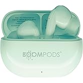 Boompods Echobuds Ger&ccedil;ek Kablosuz Kulaklık - Dahili Mikrofonlu Bluetooth Kulak Tomurcukları, 19 Saat &Ccedil;alma S&uuml;resi, Geri D&ouml;n&uuml;ş