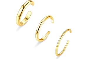 FIOROYAL 6 pezzi oro 14 carati riempiti per le dita dei piedi oro per le donne anello per le dita dei piedi in oro resistente all'acqua, anello regolabile oro estate spiaggia