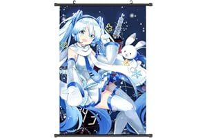 LGQHCE Hatsune Miku Rollbild Figura de Juego Póster, Carteles de Anime para Hatsune Miku, Póster de Tela para Decoración de Pared 40 x 60cm