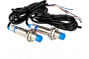 Gebildet 2 st metallinduktiv närhetssensor detekteringsbrytare, LJ12A3-4-Z/BX 4 mm 6-36 VDC 300 mA NPN normalt öppen (NO) 3 t