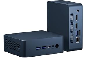 XRENBUW Mini PC, Ryzen 5 3550H Processor, Mini Ordinateur de Bureau 16Go de RAM 512Go SSD, Mini Ordinateur Ryzen 5 3550H Processor, WiFi 6/BT 5.2/RJ45/Type-C/Dual HDMI, Win 11 Desktop PC Triple écran 4K@60 Hz