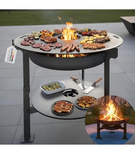 Savage 2.0 Wide Vuurschaal - Incl. Grill, Snijplank & Hoes