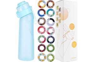 PUTEXTILE Air Borraccia Up con cialde aromatiche, 650ml Air-up Borracce senza BPA,Adatto per sport e regali per studenti (Matte Blue+1P Casuale Pod)