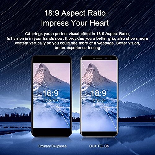 Smartphone pas cher  OUKITEL C8  Reconnaissance d empreintes Digitales - 5 5  HD LTPS   cran     2 Cam  ras 13MP 5 MP - 2Go RAM 16Go ROM     Android 7 0 Quad-core     3000mAh Batterie - Smartphone D  bloqu   Tous les Op  rateurs - Dual SIM Bluetooth WIFI GPS AGPS OTA FM   - Or