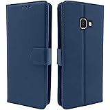 Pikkme Samsung Galaxy J7 Prime Flip Cover Magnetic Leather Wallet Case Shockproof TPU for Samsung Galaxy J7 Prime (Blue)
