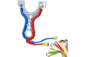 Qiwenr Catapulta Elastici, Usati per Accessori per Fionda (Blu+Rosso)