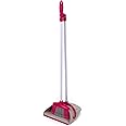 Kleeneze KL062413EU Dustpan & Brush Broom Set - Long Handle, Self-Standing, Clips Together For Compact Storage, Rubber Edge Collects Dirt, Dust & Pet Hair, Use Indoor & Outdoor, Lightweight, Easy Grip