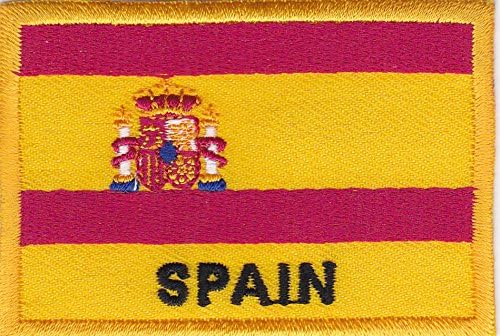 Iron on Patch Sew on Embroidered Application Spain Espania Country Flag Banner Big Size
