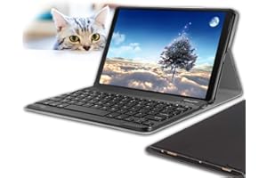 Wineecy Tastiera Custodia Galaxy Tab A 10.1 2019 SM-T510/T515(QWERTY Layout), Slim Custodia con Rimovibile Wireless Tastiera per Samsung Galaxy Tab A 10.1" 2019 (Galaxy Tab A 10.1 2019, Black)