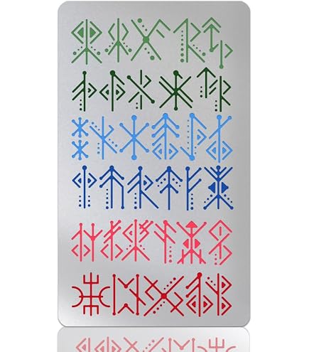 Aleks Melnyk Metallschablone Nr.483 – Runen-Alphabet, 10x18 Cm, Für Brandmalerei & Gravur