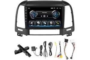 ARAMOX Reproductor MP5 para Coche Apto para Santa Fe 06-12, navegación GPS MP5 de 9 Pulgadas 2Din, Reproductor de música Bluetooth Multimedia para Android 9,1